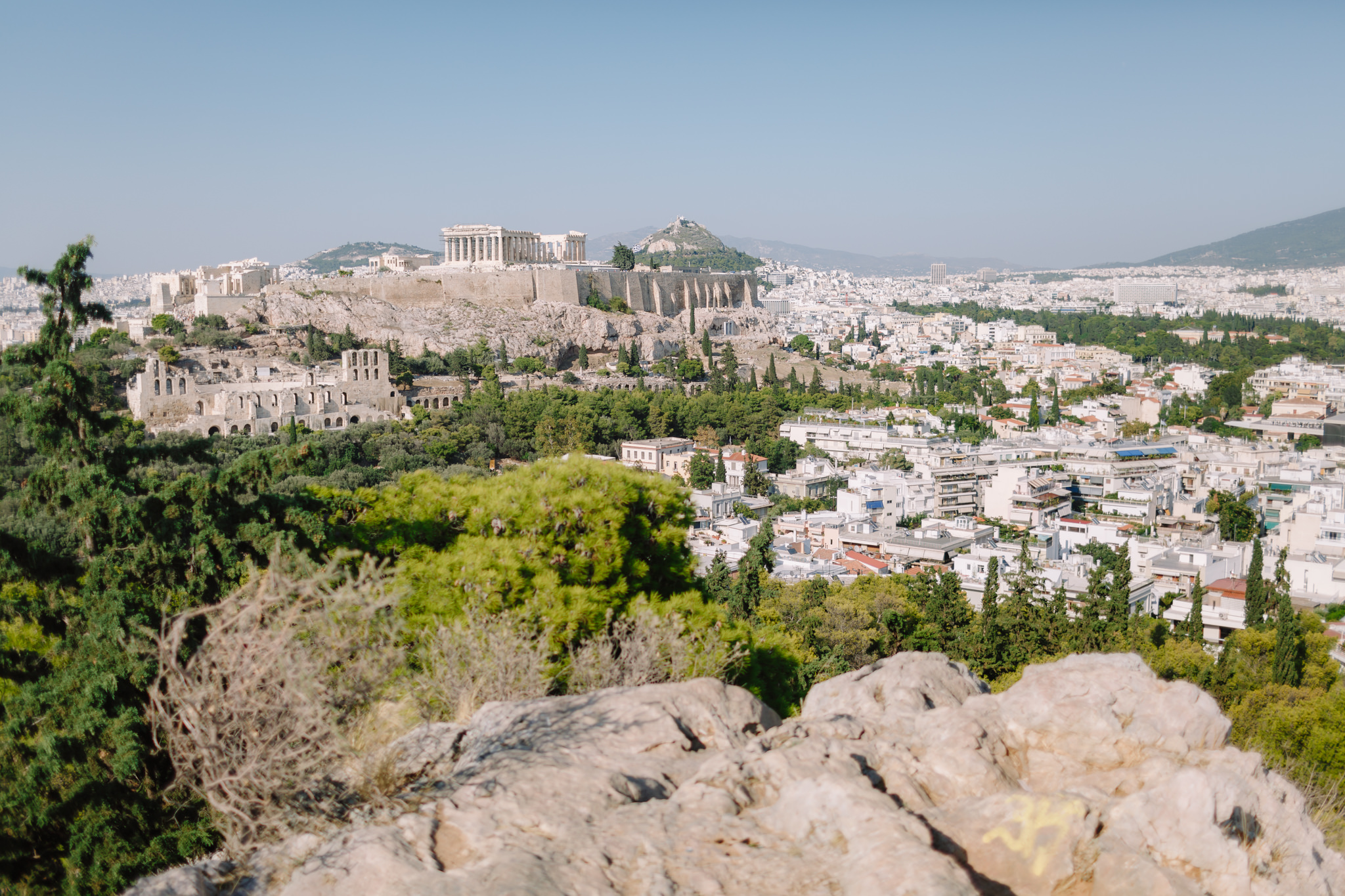 the Parthenon from Filopappou Hill